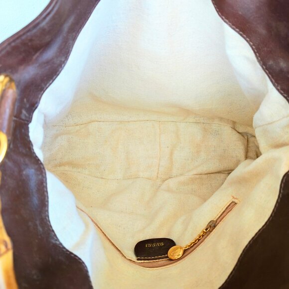 GUCCI Leather Bamboo Handle Bag - Picture 16 of 16